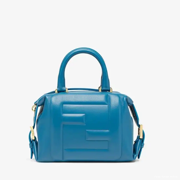 Cheap Fendi In Leather Bag Mini Nappa Cube Blue FF 0627